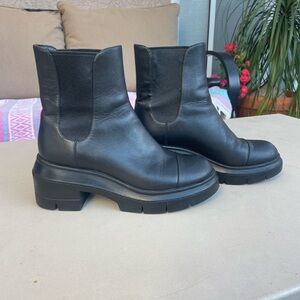 Stuart Weitzman Black Chunky Ankle Boots